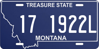 MT license plate 171922L