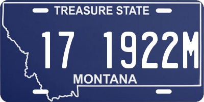 MT license plate 171922M