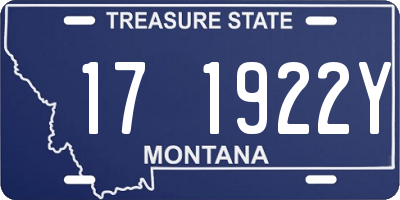 MT license plate 171922Y