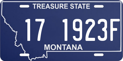 MT license plate 171923F