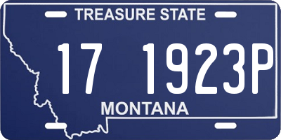 MT license plate 171923P