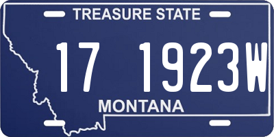 MT license plate 171923W