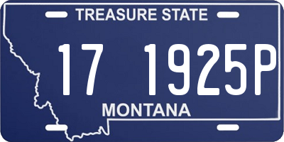 MT license plate 171925P
