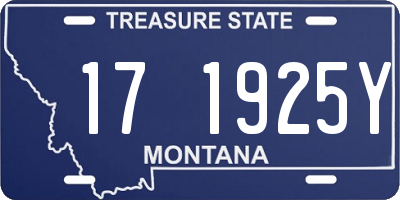 MT license plate 171925Y