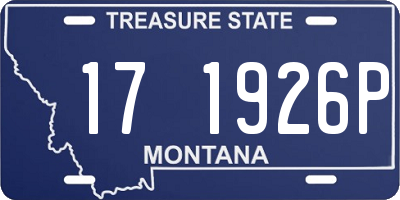 MT license plate 171926P