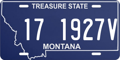 MT license plate 171927V