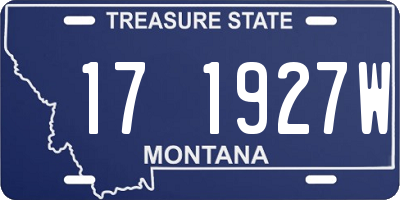 MT license plate 171927W