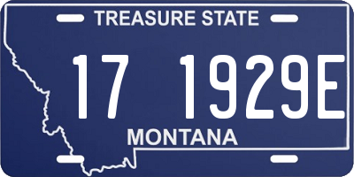 MT license plate 171929E
