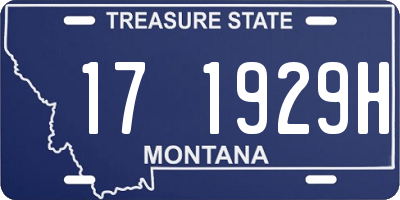 MT license plate 171929H