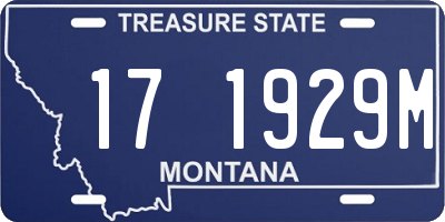 MT license plate 171929M