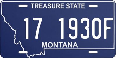 MT license plate 171930F