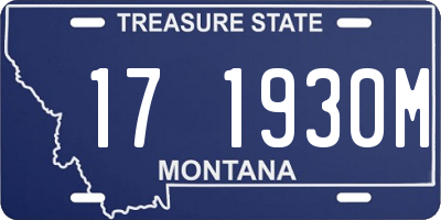 MT license plate 171930M