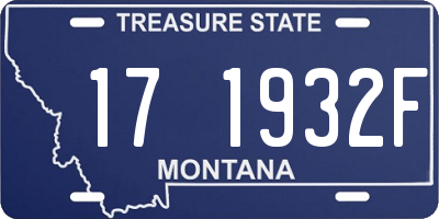 MT license plate 171932F