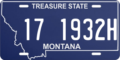 MT license plate 171932H