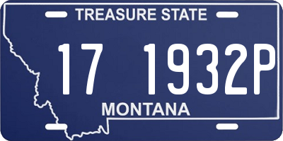MT license plate 171932P
