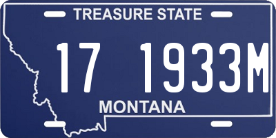 MT license plate 171933M