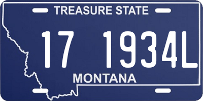 MT license plate 171934L