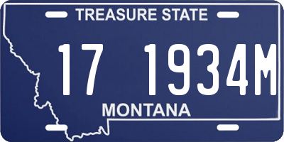 MT license plate 171934M