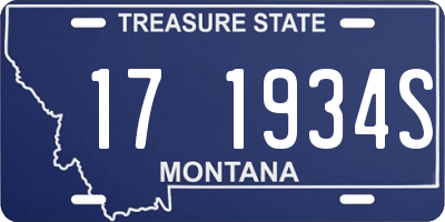 MT license plate 171934S