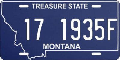 MT license plate 171935F