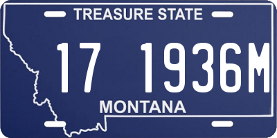 MT license plate 171936M