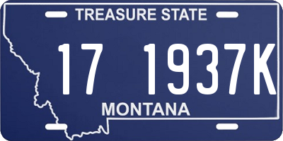 MT license plate 171937K