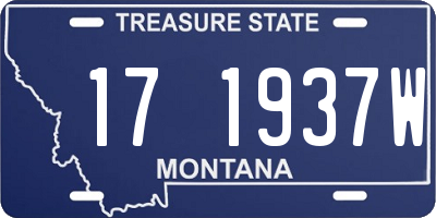 MT license plate 171937W