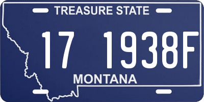 MT license plate 171938F