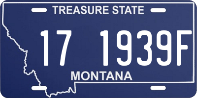 MT license plate 171939F