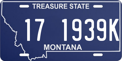 MT license plate 171939K