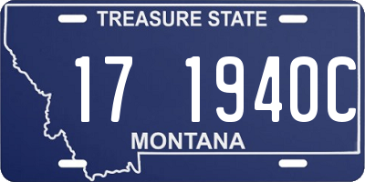 MT license plate 171940C