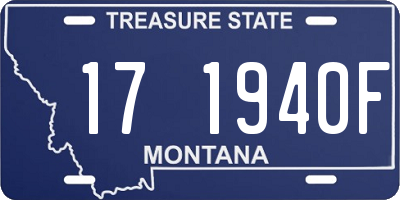 MT license plate 171940F