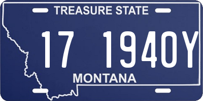 MT license plate 171940Y
