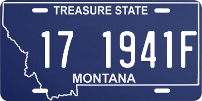 MT license plate 171941F
