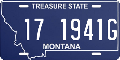 MT license plate 171941G