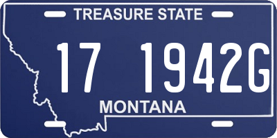 MT license plate 171942G
