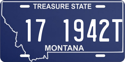 MT license plate 171942T