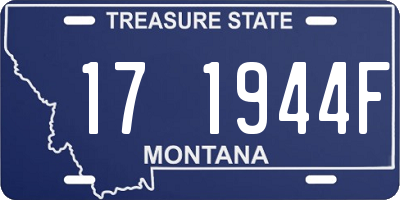 MT license plate 171944F