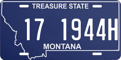 MT license plate 171944H