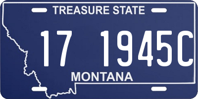 MT license plate 171945C