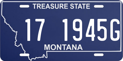 MT license plate 171945G