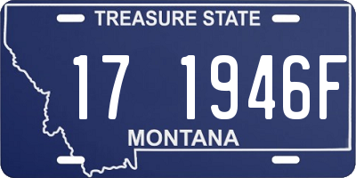MT license plate 171946F