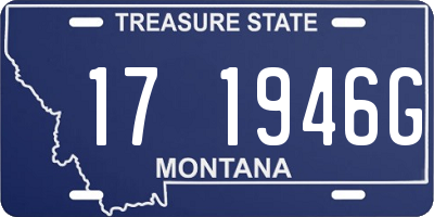 MT license plate 171946G