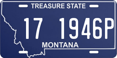 MT license plate 171946P