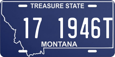 MT license plate 171946T