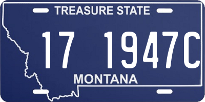 MT license plate 171947C