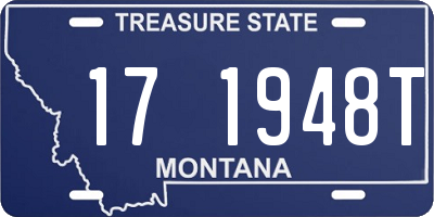 MT license plate 171948T