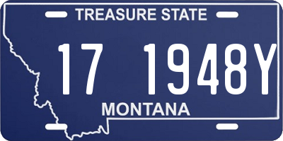 MT license plate 171948Y