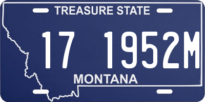 MT license plate 171952M