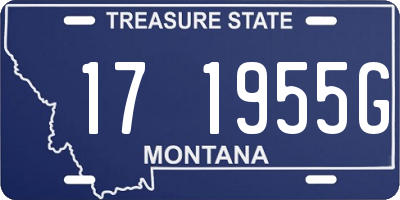 MT license plate 171955G